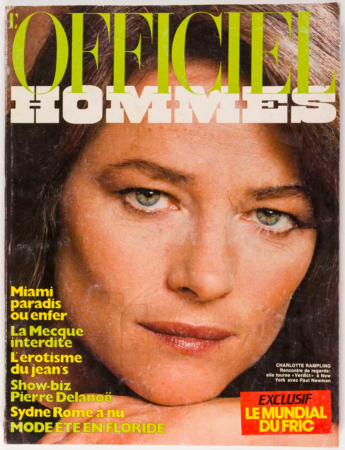 CHARLOTTE RAMPLING Miami DAYTONA BEACH BIKERS Jeans SYDNE ROME L'Officiel Hommes