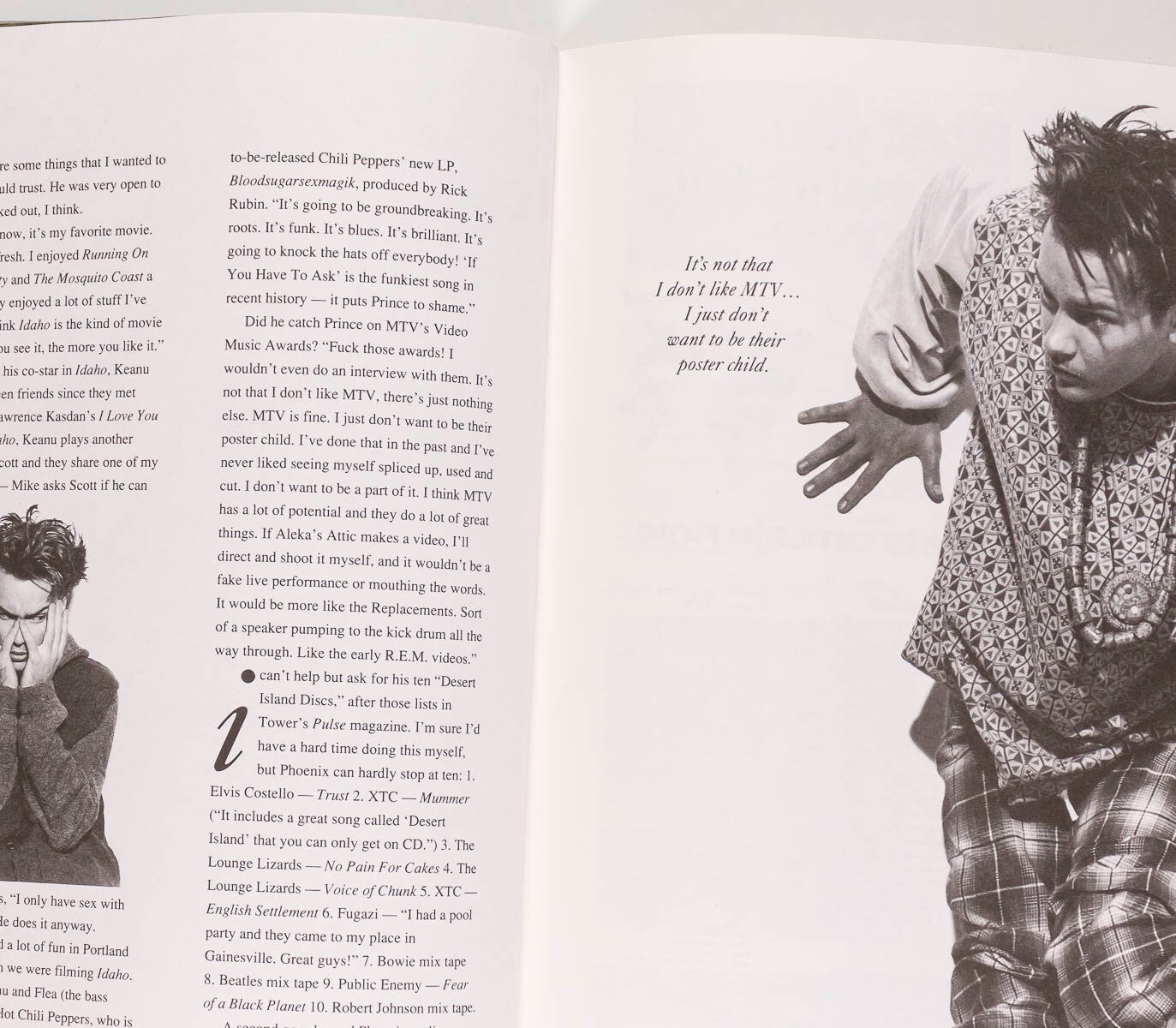 River Phoenix THE CIA Billy Bragg EUROPE Fashion NEW YORK style ~ PAPER magazine