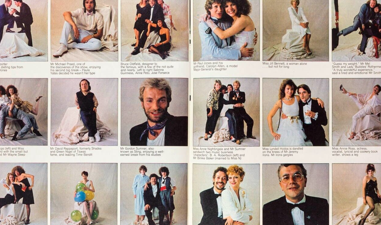 Paula Yates TIM CURRY Bob Geldof ZANDRA RHODES Christopher Reeve UK Sunday Times