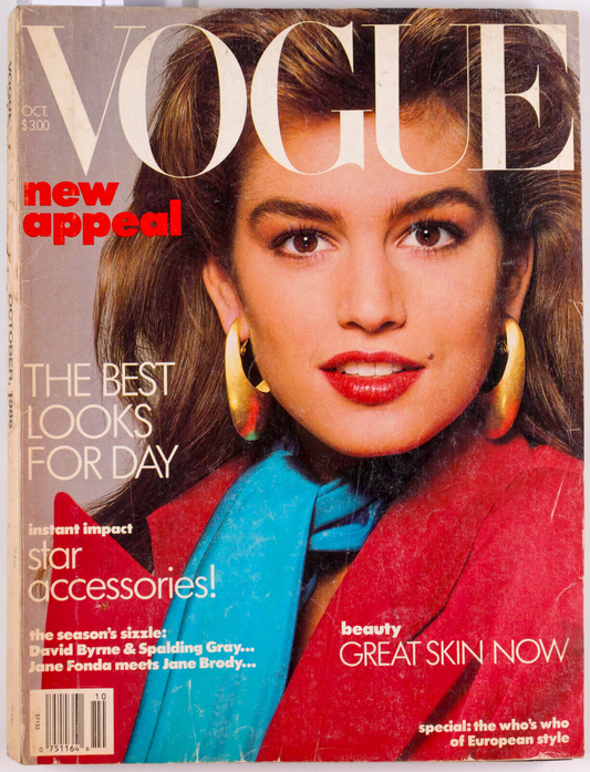 CINDY CRAWFORD'S 2nd VOGUE Christy Turlington AVEDON Porizkova AUDREY HEPBURN US