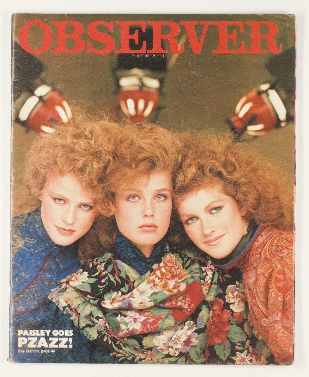 PAISLEY Kenzo GEORGE MELLY Joseph Brodsky PATRICK CAULFIELD Observer magazine UK