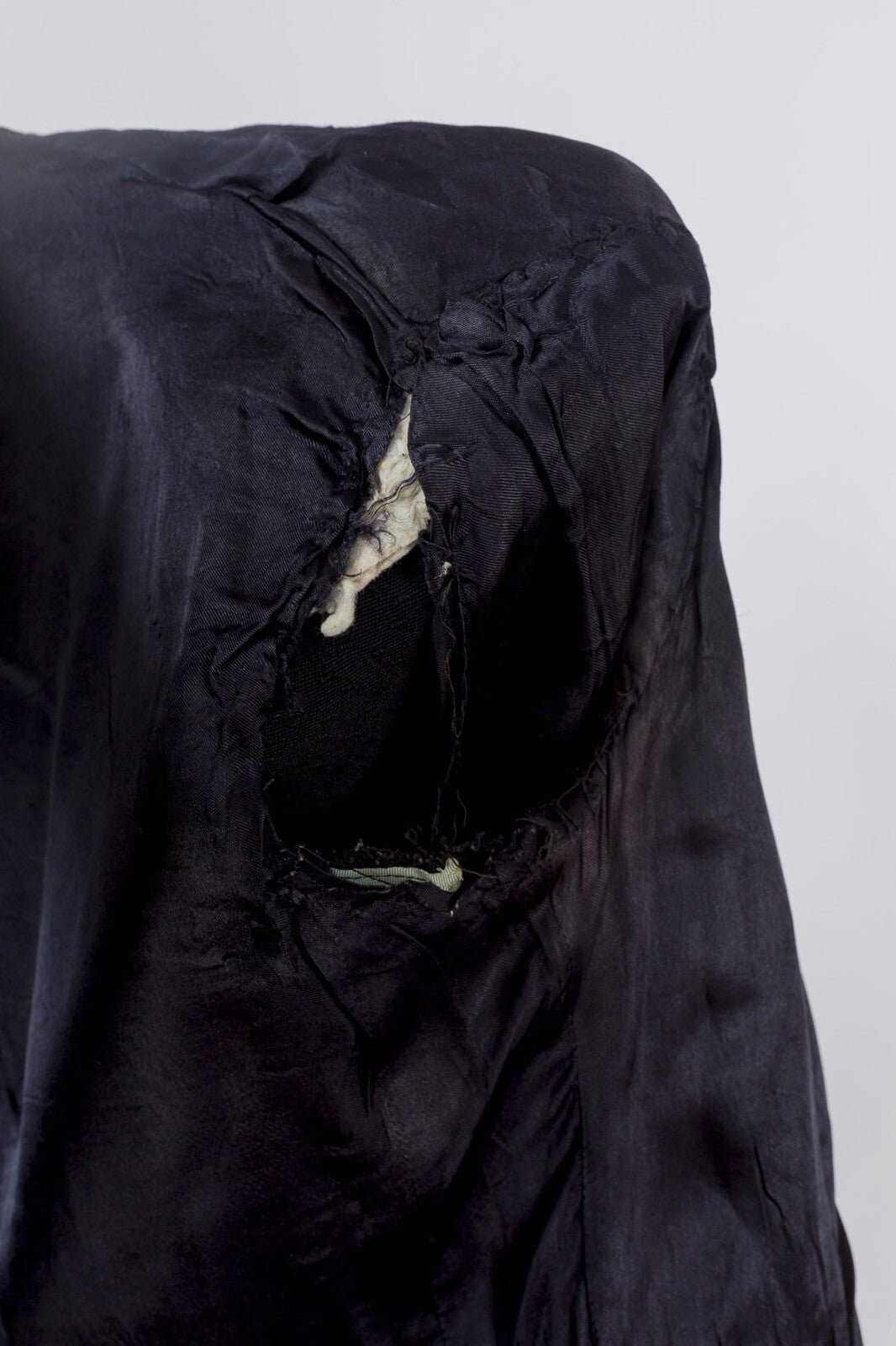 Black 1940s 50s Silk Cotton fitted jacket GLASS BEADING Laurie White Couture VTG