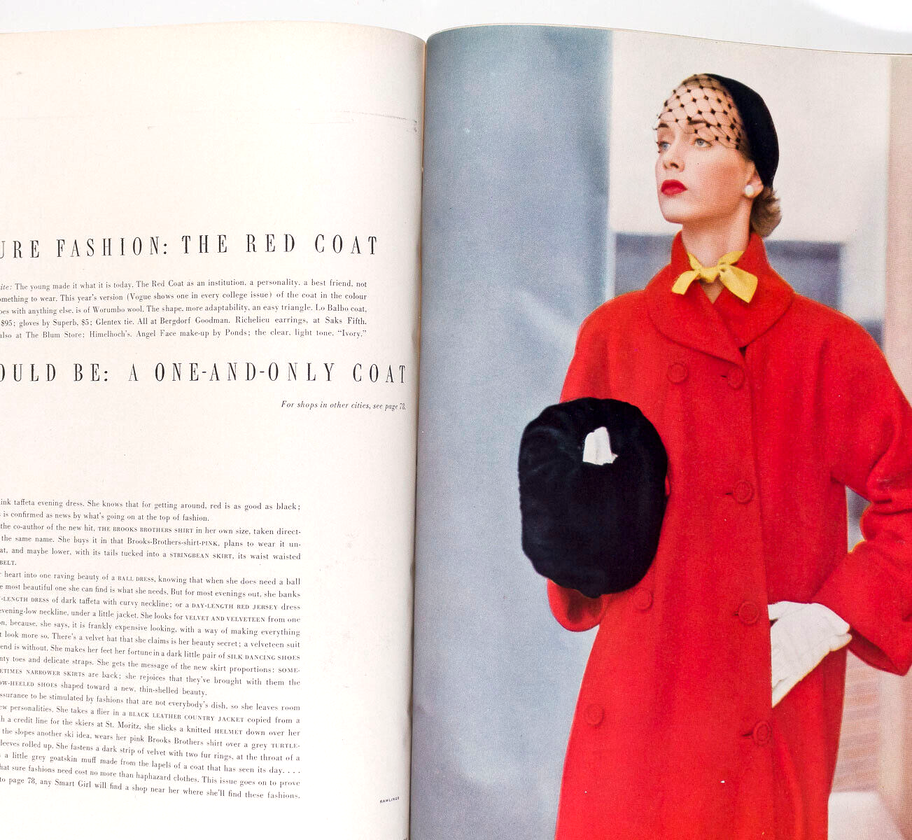 John Rawlings COLLEGE ISSUE vtg 1940's 40s fashion US VOGUE magazine August 1949