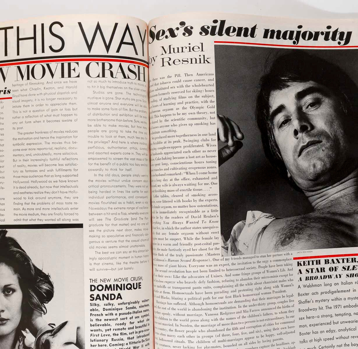LAUREN HUTTON Richard Burton LACOSTE Paul Morrissey HAIR Vogue US 1 January 1971