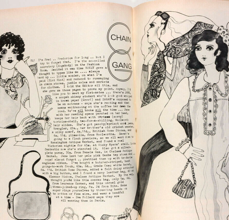 Michael Caine JANE FONDA Marisa Berenson SWIMWEAR vtg Honey magazine May 1968 UK