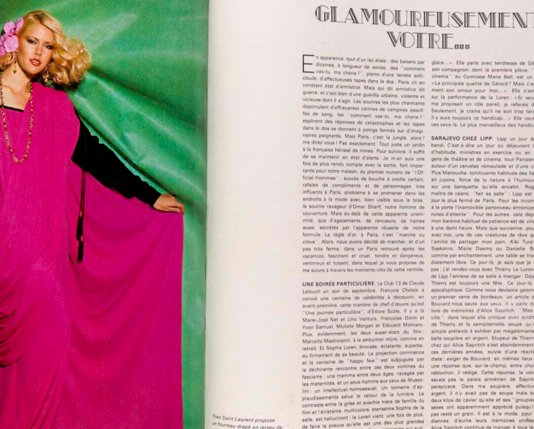 SYLVIE VARTAN Count Basie JAZZ Dizzy Gillespie SKIWEAR L'Officiel 1977 November