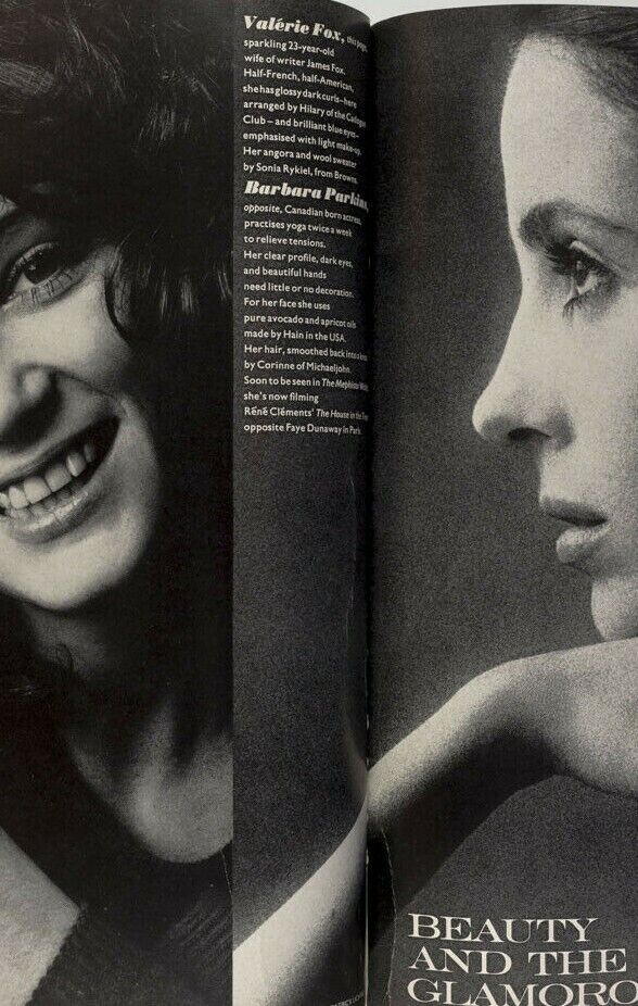 ELIZABETH TAYLOR Audrey Hepburn SOPHIA LOREN Barbara Parkins VOGUE March 1, 1971