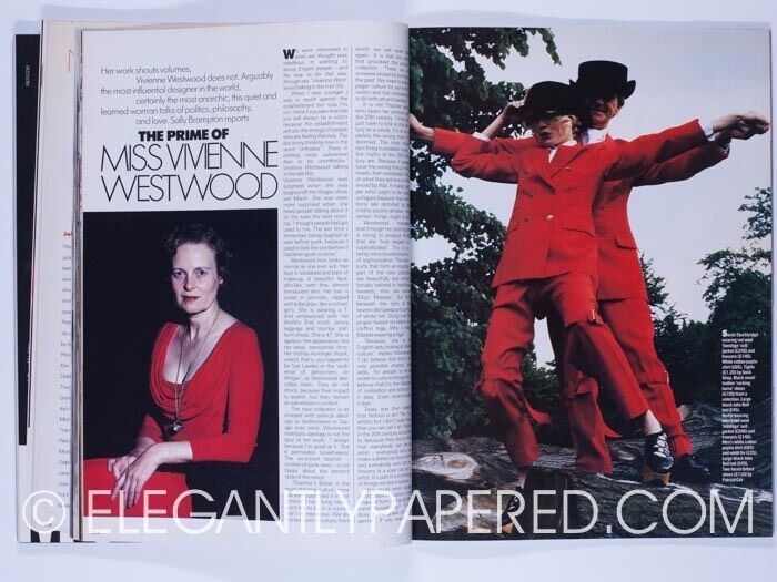 Suzanne Lanza VIVIENNE WESTWOOD Fiona May LINDA EVANGELISTA Ozbek ELLE magazine