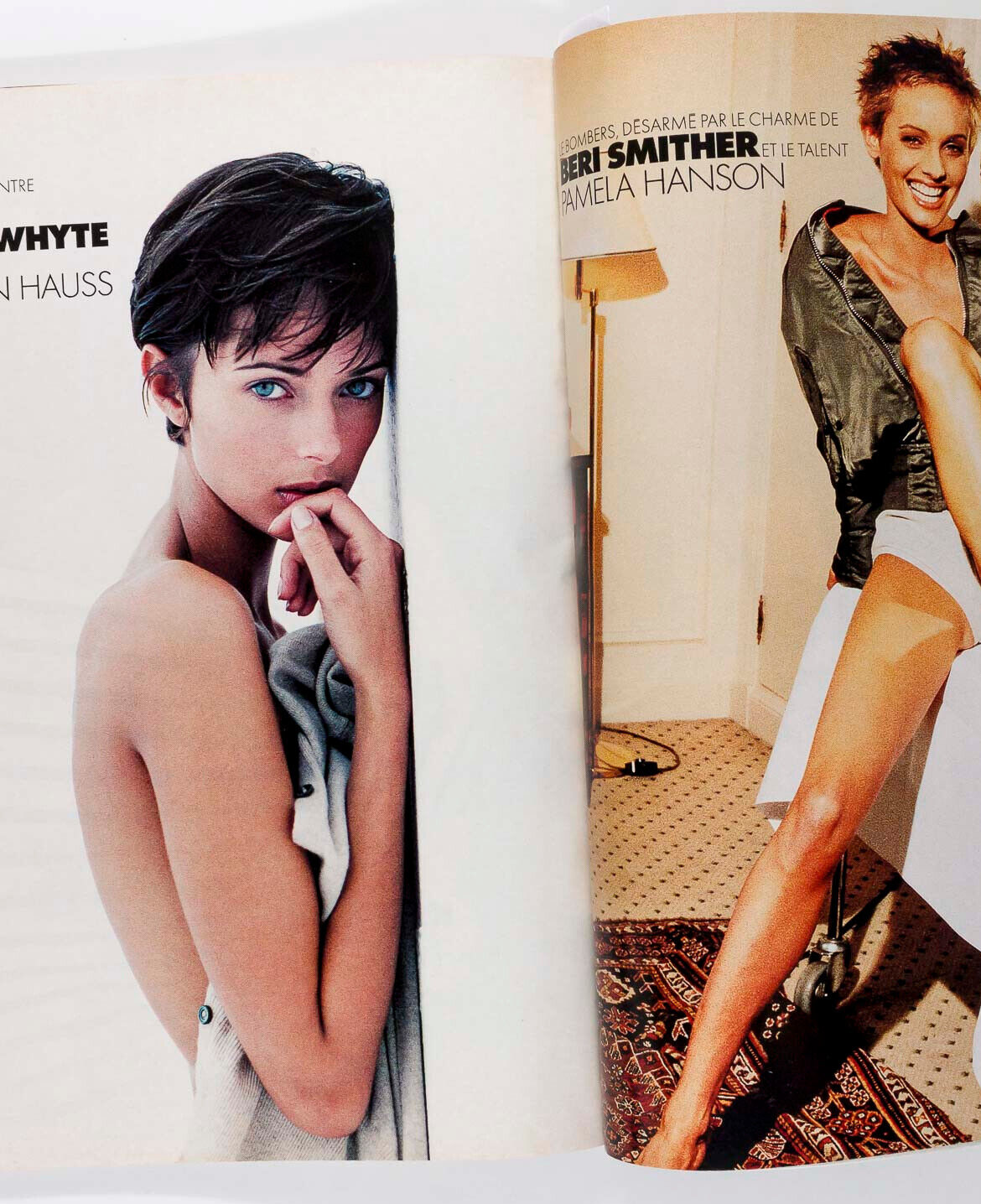 STEPHANIE SEYMOUR Naomi Campbell CHRISTY TURLINGTON Elle magazine NOVEMBER 1993