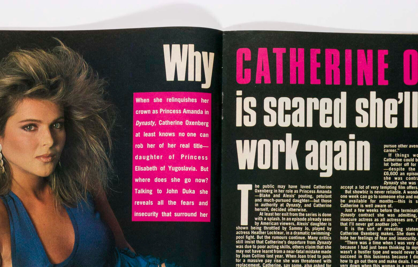 Life After Dynasty by CATHERINE OXENBERG Gail Leoni Keating WOMAN magazine 1980s