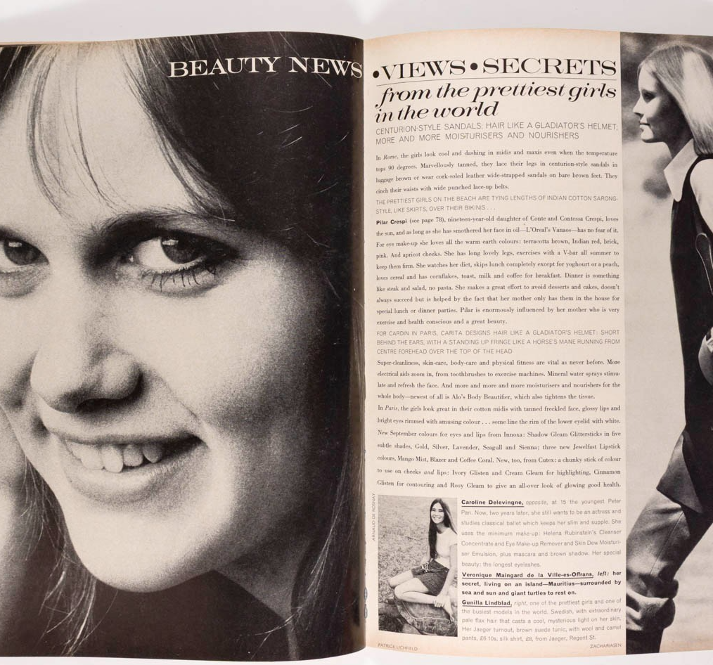 Mouchy NORMAN PARKINSON Jean Shrimpton VOGUE September 1970 Ingrid Boulting ROME