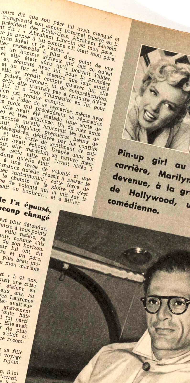 MARILYN MONROE Arthur Miller RARE Belgium LECTURES d'Aujourd'hui magazine 1950's