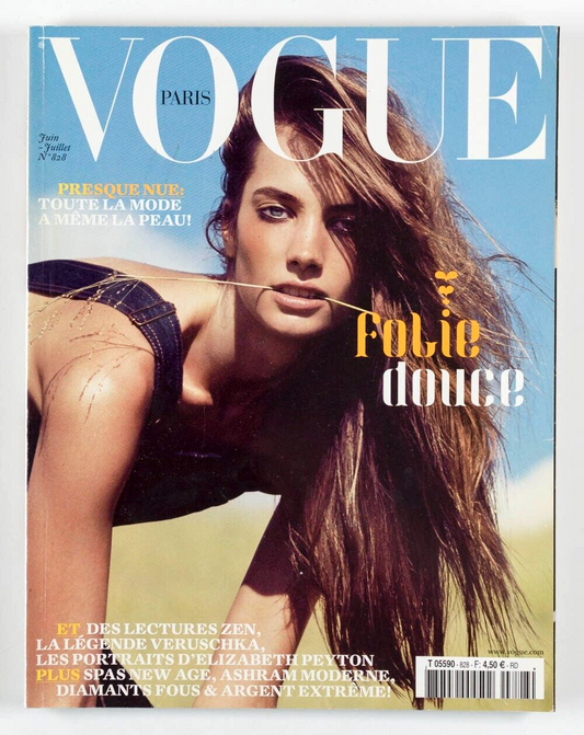 Jessica Miller VERUSCHKA Elizabeth Peyton PARIS VOGUE magazine June July 2002