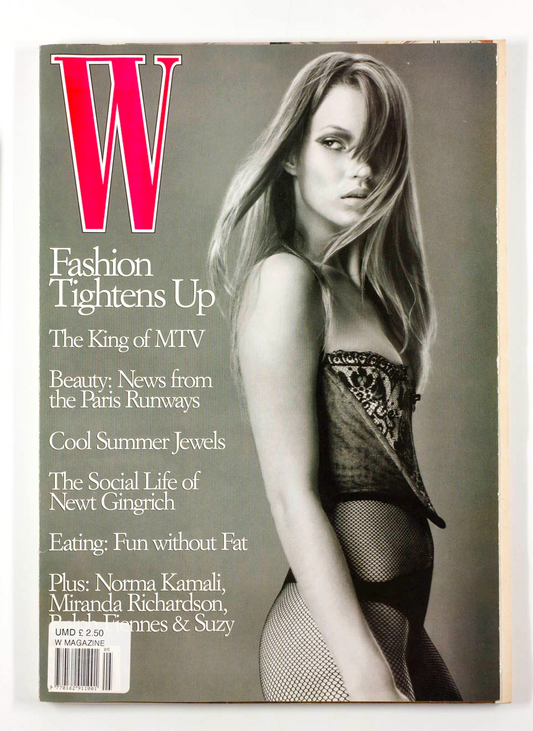 Kate Moss RALPH FIENNES Miranda Richardson W MAGAZINE May 1995 Norma Kamali MTV