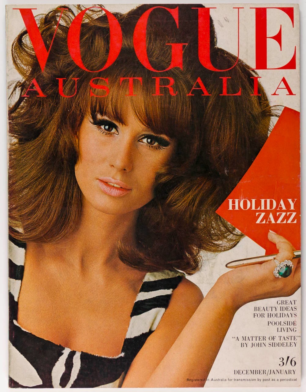 Brigitte Bauer VERUSCHKA Barry Humphries VOGUE AUSTRALIA Dec 1965 Bridget Riley