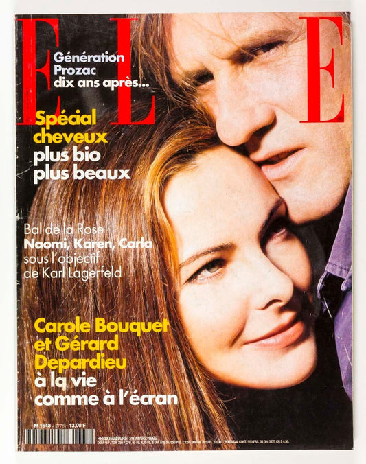 CAROLE BOUQUET Depardieu NAOMI CAMPBELL Mulder HELENA CHRISTENSEN Elle magazine
