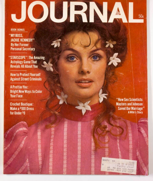 Jean Shrimpton CROCHET Jackie O MASTERS & JOHNSON  Woman's Home Journal magazine
