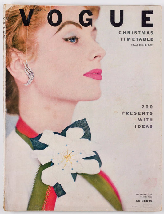 Suzy Parker ANDY WARHOL Diane Arbus BALENCIAGA Vogue November 1952 Bouche HORST