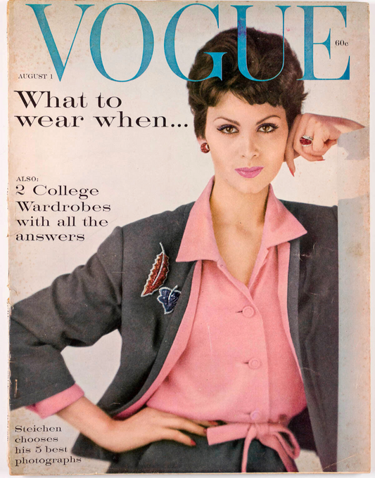 Isabella Albonico STEICHEN Jane Fonda HENRY CLARKE Colette US Vogue August 1959