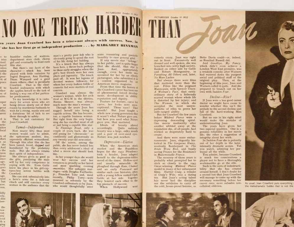 AUDREY HEPBURN Joan Crawford CHARLIE CHAPLIN Picturegoer magazine October 1952
