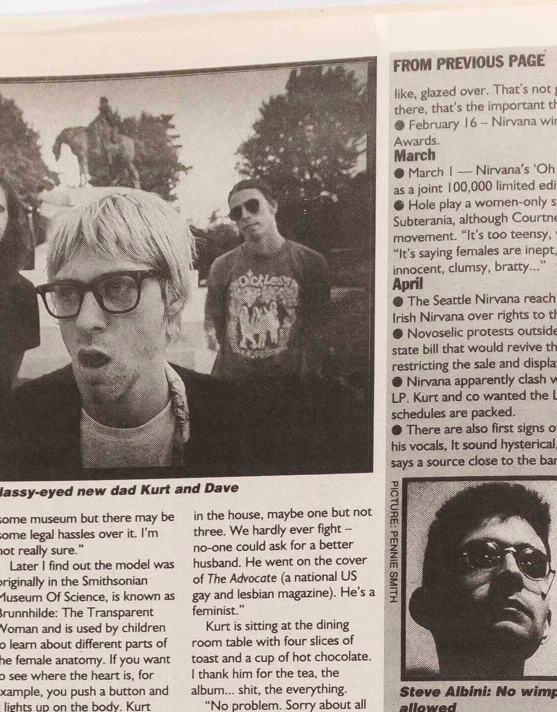 NIRVANA Kurt Cobain COURTNEY LOVE Smashing Pumpkins NME July 1993 Prince SUEDE