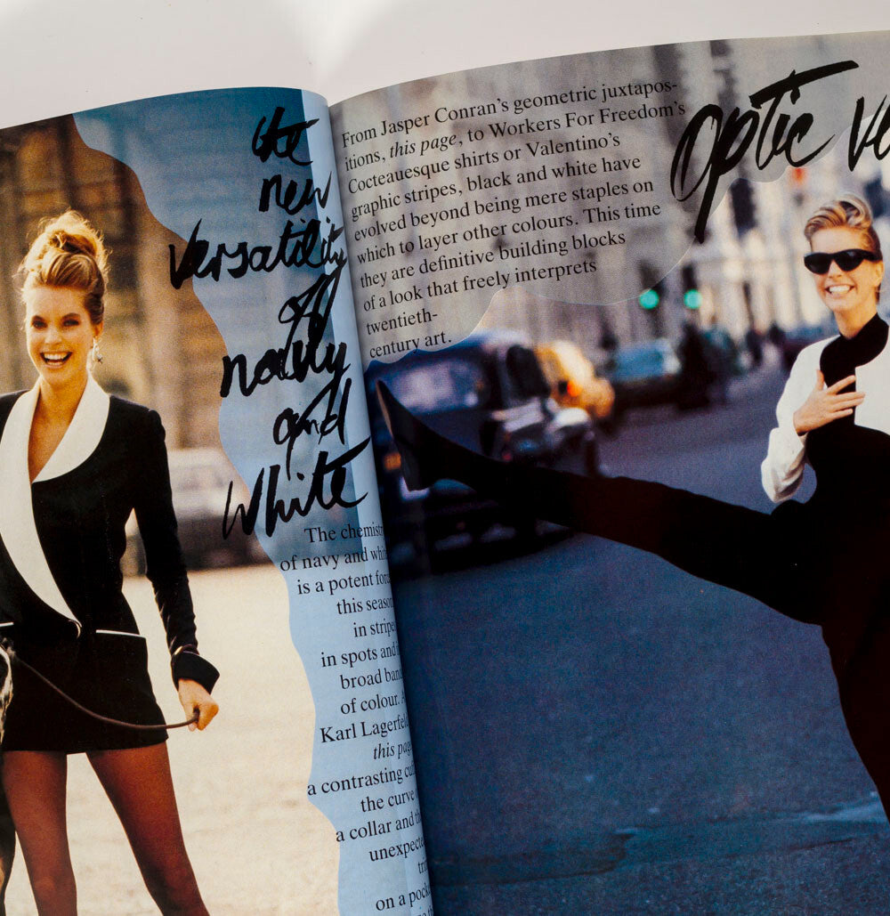 SIGNED by NAOMI CAMPBELL The Super Models VOGUE Cindy Linda Tatjana Christy 1990