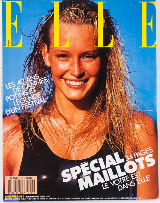 ESTELLE LEFEBURE Carla Bruni TALISA SOTO Elle magazine 11 May 1987 Greta Scacchi