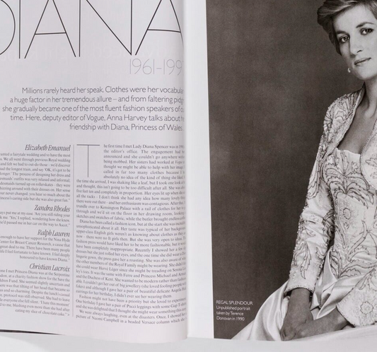 PRINCESS DIANA Patrick Demarchelier STELLA TENNANT Gianni Versace JUDE LAW Vogue