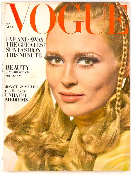 FAYE DUNAWAY Anjelica Huston TREVOR NUNN Helmut Newton NZ Vogue May 1968 BARDOT