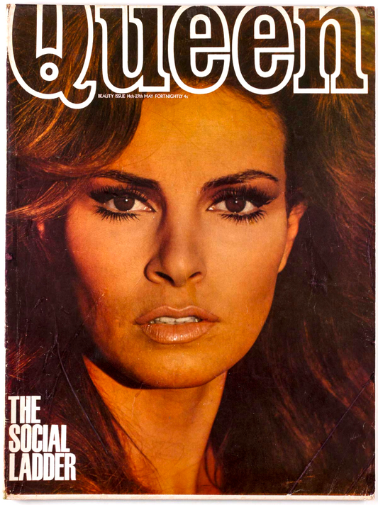 RAQUEL WELCH Jane Asher TERRY O'NEILL Guy Bourdin QUEEN magazine May 1968 Hippie