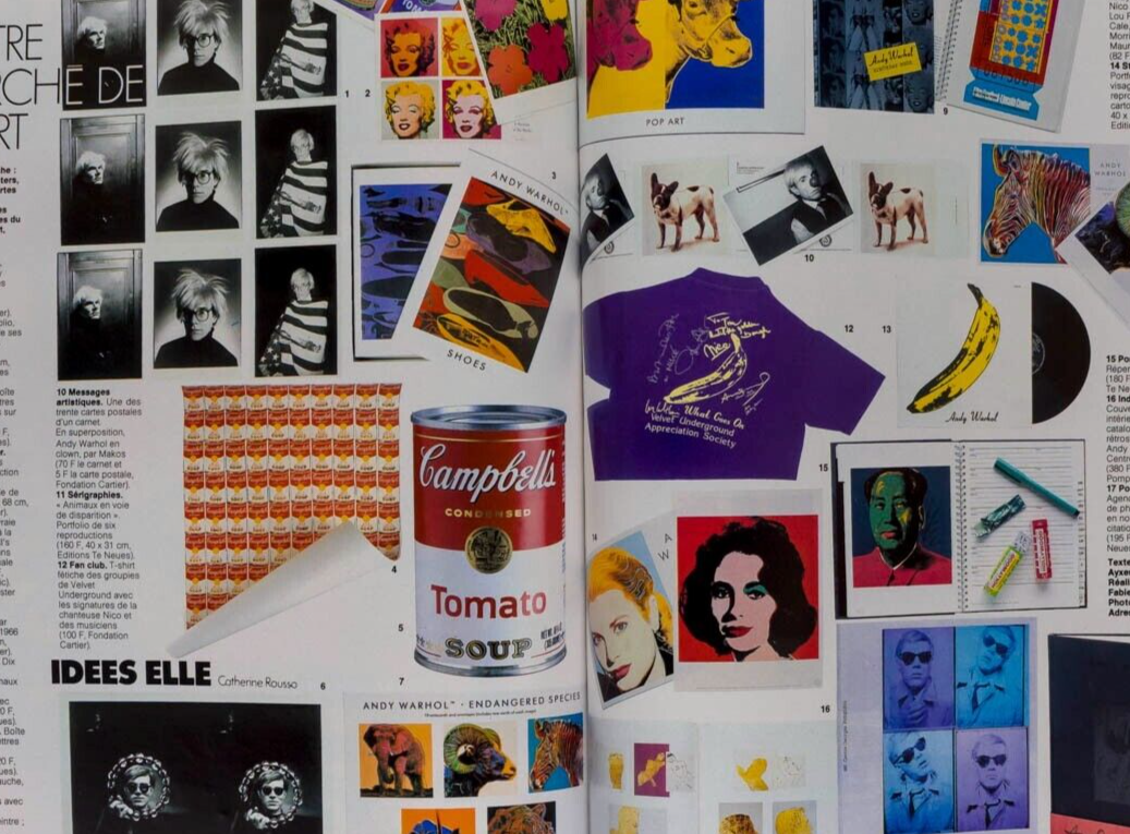 ANDY WARHOL Claire Dhelens INES DE LA FRESSANGE Lacroix YSL Adidas ELLE magazine