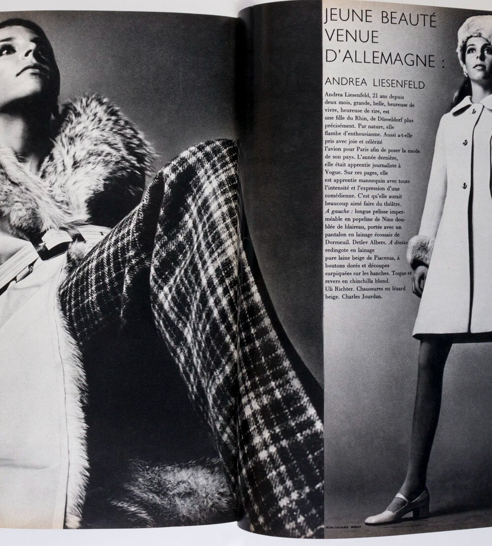 Catherine Deneuve GUY BOURDIN Cartier SHRIMPTON CATHERINE SPAAK Paris Vogue 1969