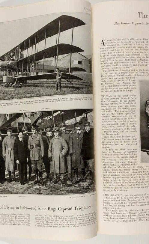 HELEN DRYDEN Charlie Chaplin CAPRONI PLANE Red Cross ROCKEFELLER Vogue July 1918