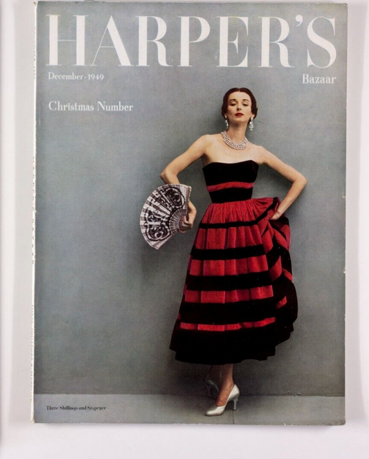 DORIAN LEIGH Balenciaga AVEDON Harpers Bazaar December 1949 Dior QUILTING Sports