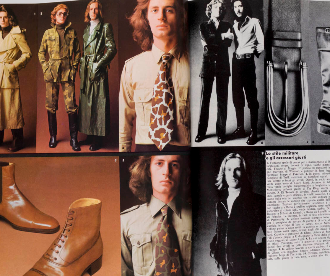 Helmut Berger ANTONY PRICE Marisa L'UOMO VOGUE October 1970 no 8 ANDREA CASCELLA
