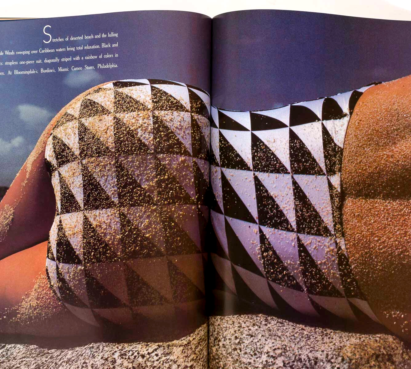 Swimwear TERRY FERRARIS St Barts BAHIA Town & Country magazine January 1983 Spa