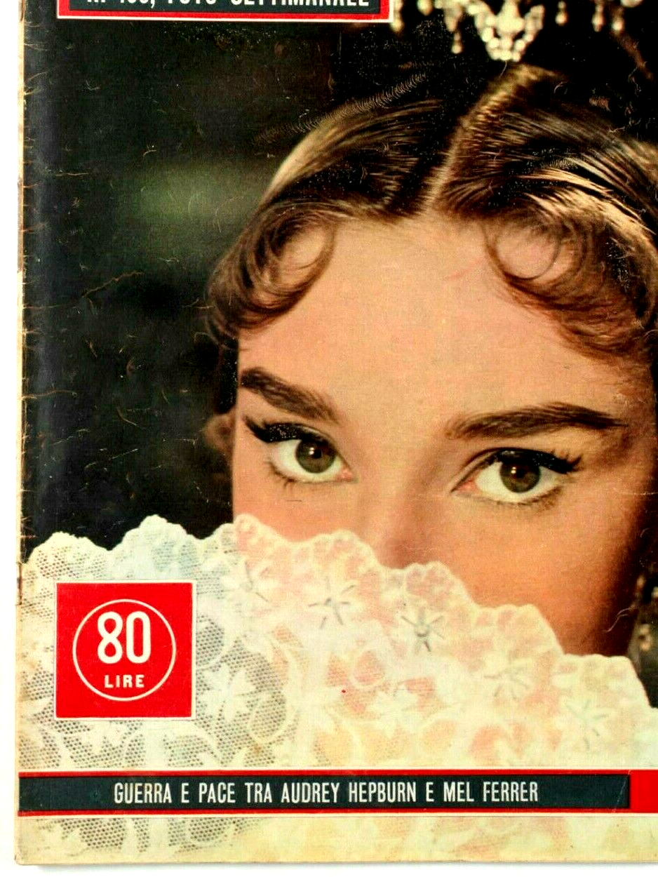 AUDREY HEPBURN Elsa Martinelli SOPHIA LOREN Le Ore Foto Settimanale magazine 50s