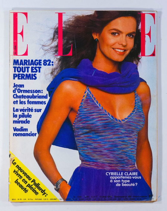 CYRIELLE CLAIRE Audrey Hepburn VERONIQUE JANNOT Elle 10 May 1982 vtg ROGER VADIM
