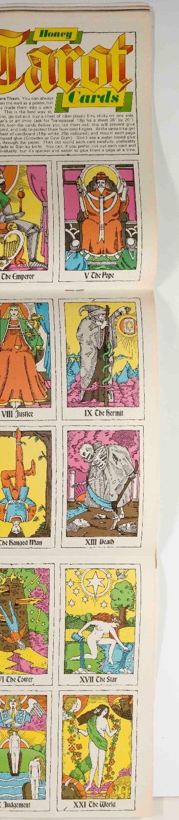 TAROT CARDS Peter Roche SKIWEAR Jon Finch HONEY magazine January 1973 vtg CANADA