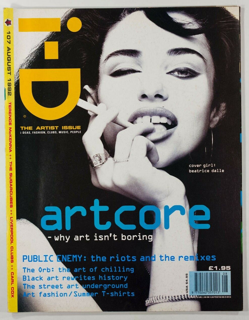 Beatrice Dalle EMMA BALFOUR David Sims THE ORB Bjork CARL COX  i-D magazine 1992