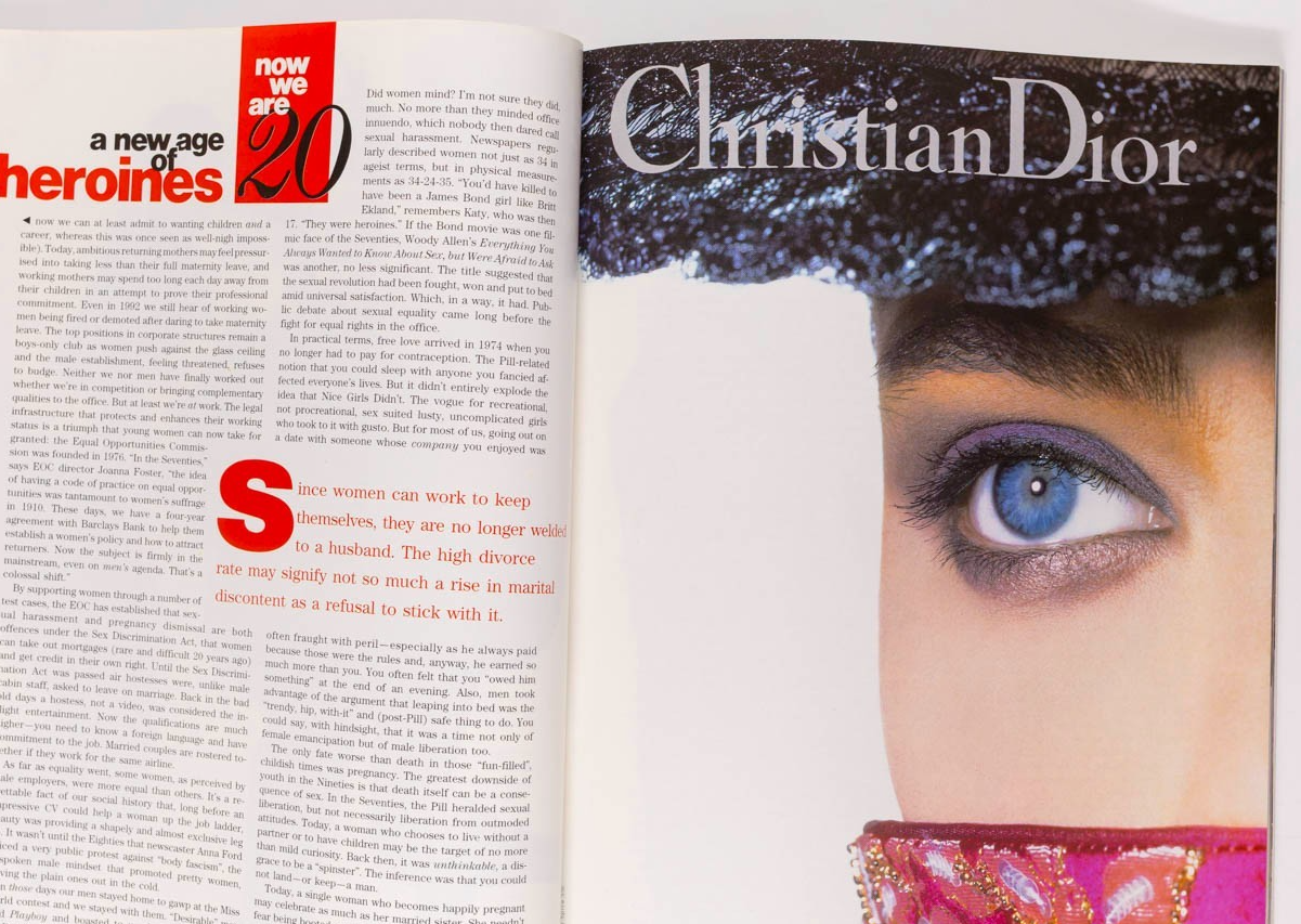 CLAIRE DHELENS Pedro Almodovar MIAMI 20th Anniversary COSMOPOLITAN March 1992 UK