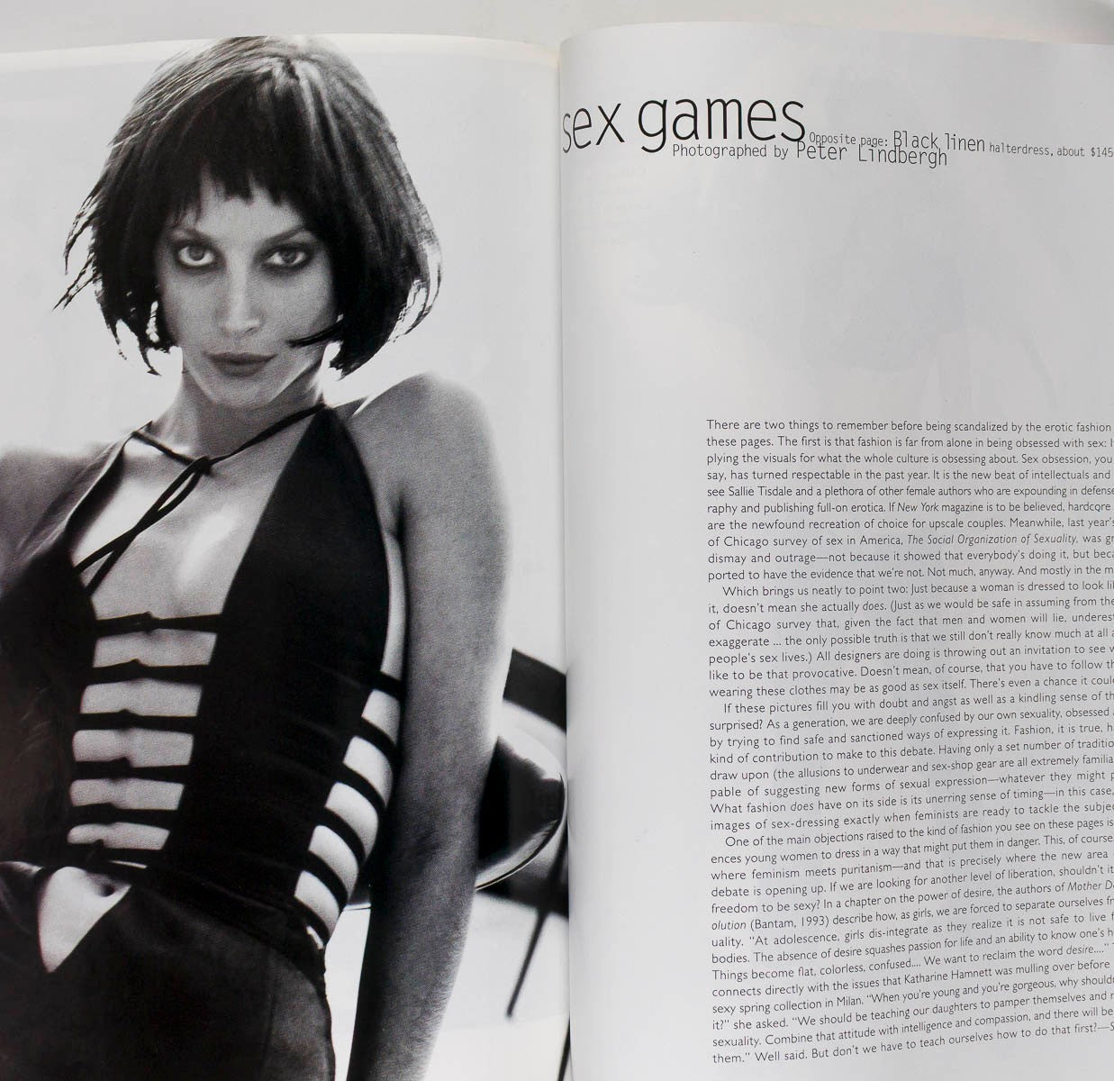 Shalom Harlow MADONNA VERSACE Parker Posey HARPER'S February 1995 Amber Valletta