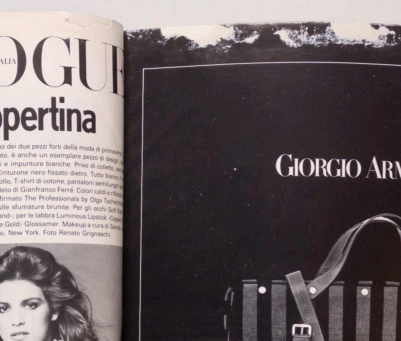 GIA CARANGI Eva Ionesco HANS FEURER New Wave VOGUE ITALIA magazine February 1981