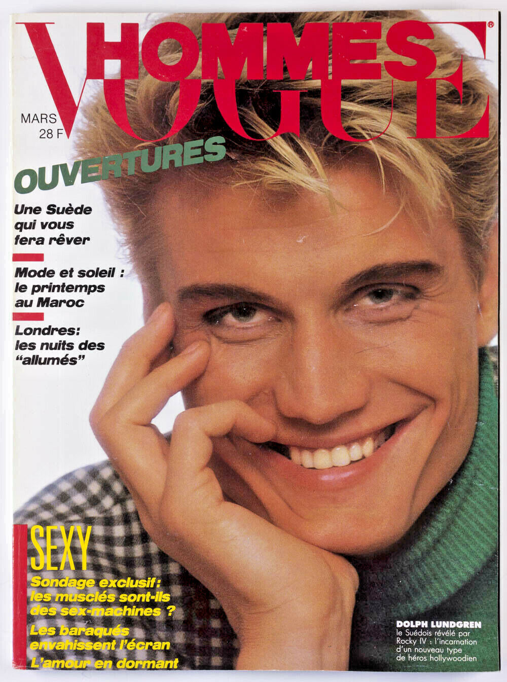 DOLPH LUNDGREN Michel Comte GRACE JONES Bettina Rheims RENE GRUAU Vogue Hommes