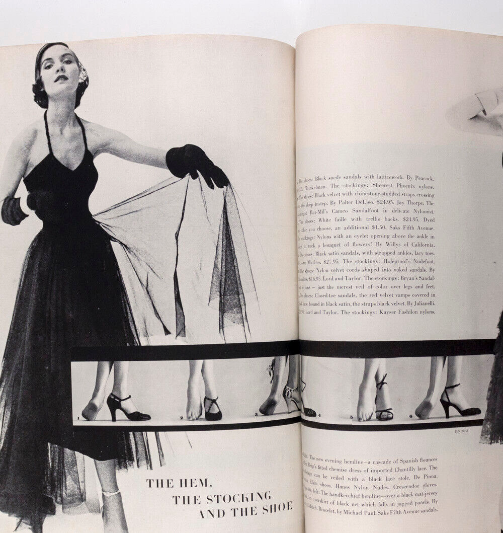 Evelyn Tripp LOUISE DAHL-WOLFE Paris Openings US FALL FASHION vtg HARPERS BAZAAR