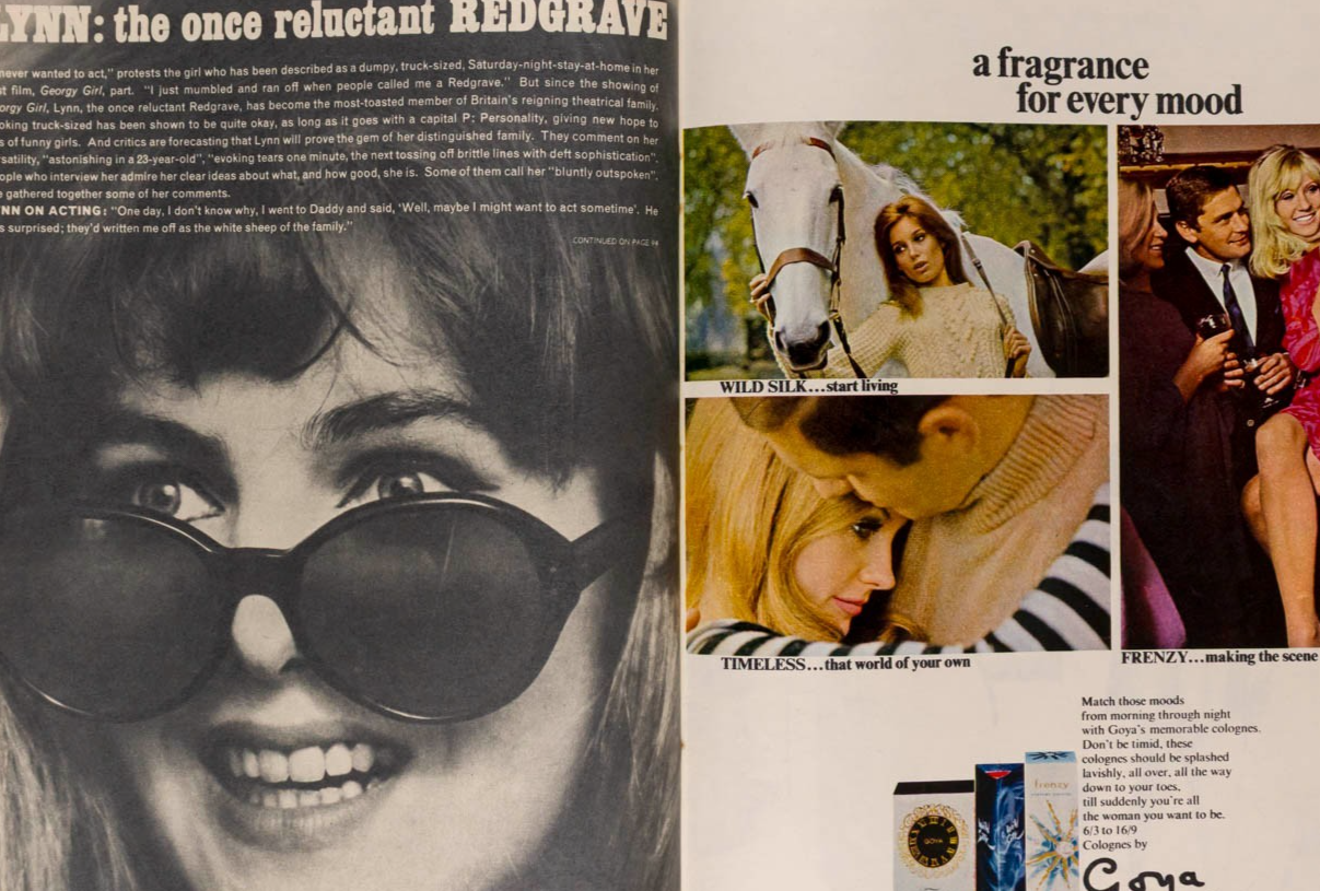 TWIGGY Mick Jagger LYNN REDGRAVE Honey magazine UK May 1967 Helmut Newton MINERS