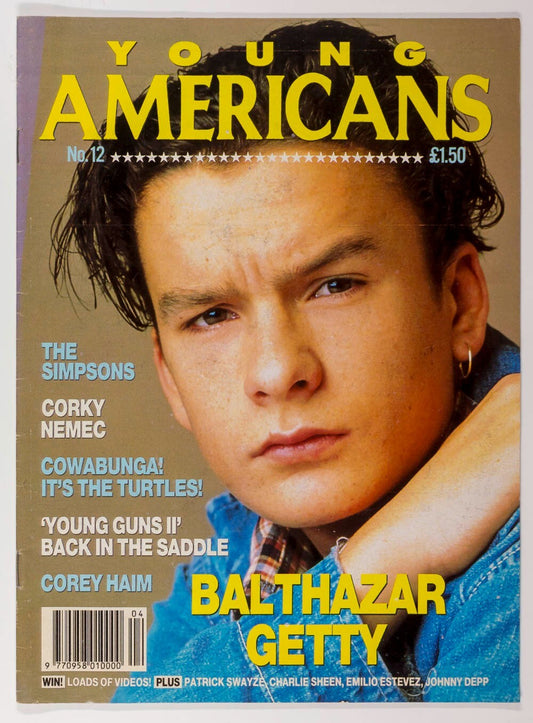 BALTHAZAR GETTY J Depp COREY HAIM Traci Lords DOWNEY JR Young Americans magazine