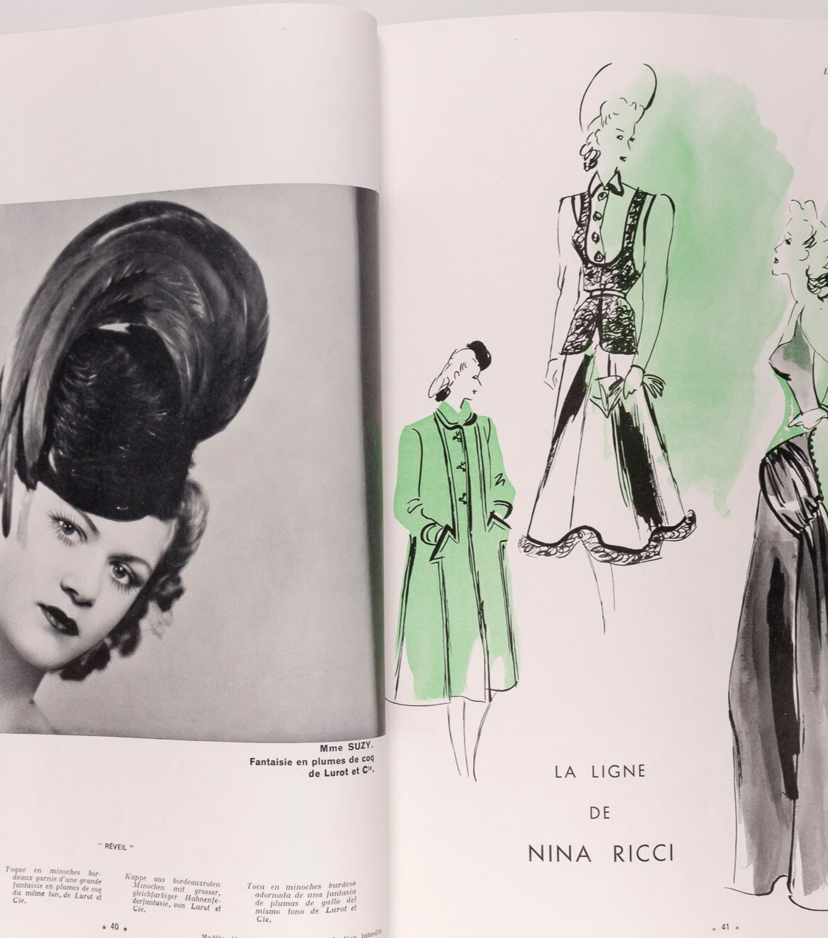 BENIGNI Lanvin MOLYNEUX Balenciaga L'OFFICIEL September 1939 Winter Collections