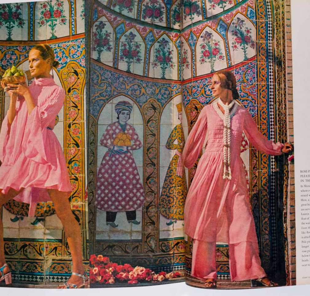 Courreges HENRY CLARKE Katharine Hepburn STACY KEACH Iran US VOGUE December 1969