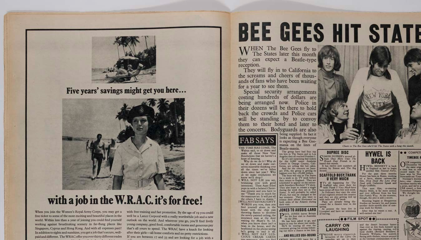Amen Corner THE MOVE Bee Gees FABULOUS 208 February 6 1973 Lulu MONKEES Herd 60s